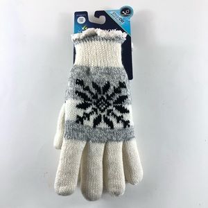 Isotoner Womens SmartDri Knit Gloves Ivory